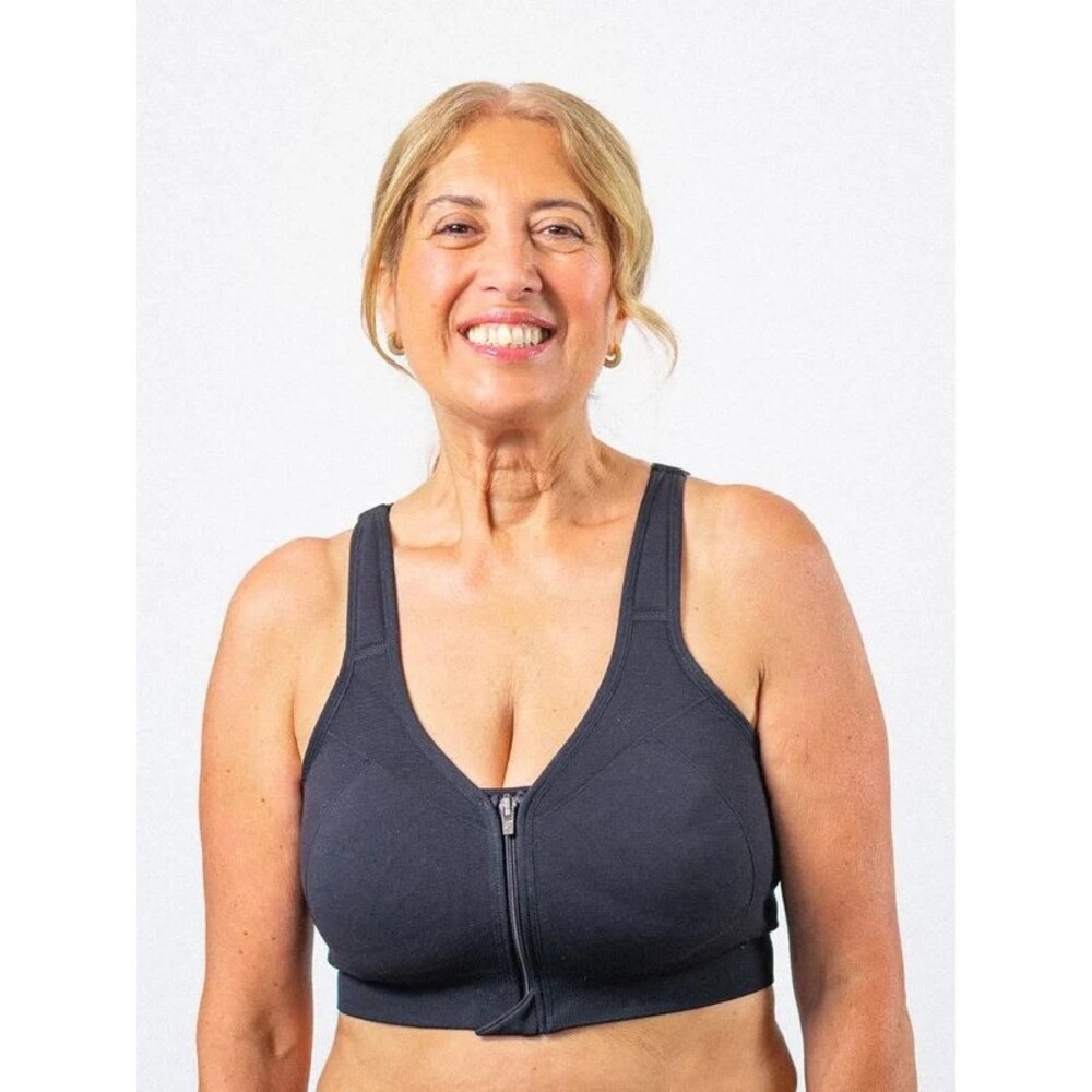 Prairie Wear Hugger Luma Size 2XL Black Compression Post Surgical Mastectomy Bra